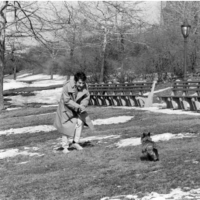 Dustin Hoffman with his pet