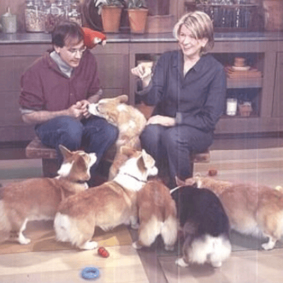 Martha Stewart with her dogs