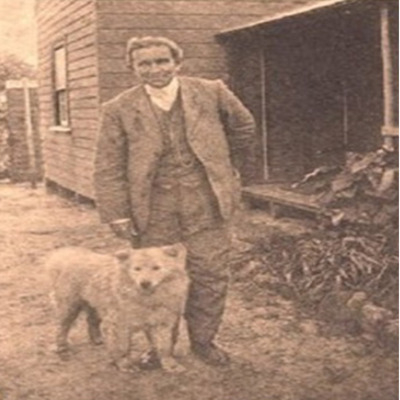 Edgeworth David with Samoyed