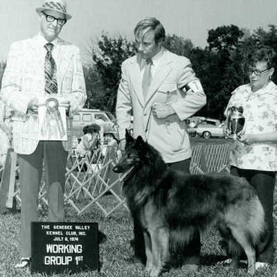 Tervuren winning a medal in 1974