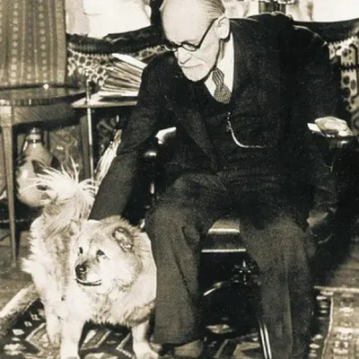 Freud and his Chow in 1952