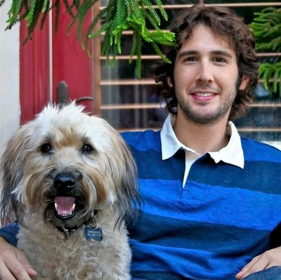 Josh Groban and his dog