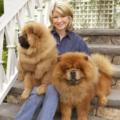 Martha Stewart with Chow Chow